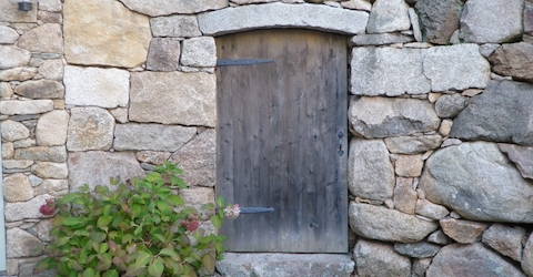 Stone Wall with Door